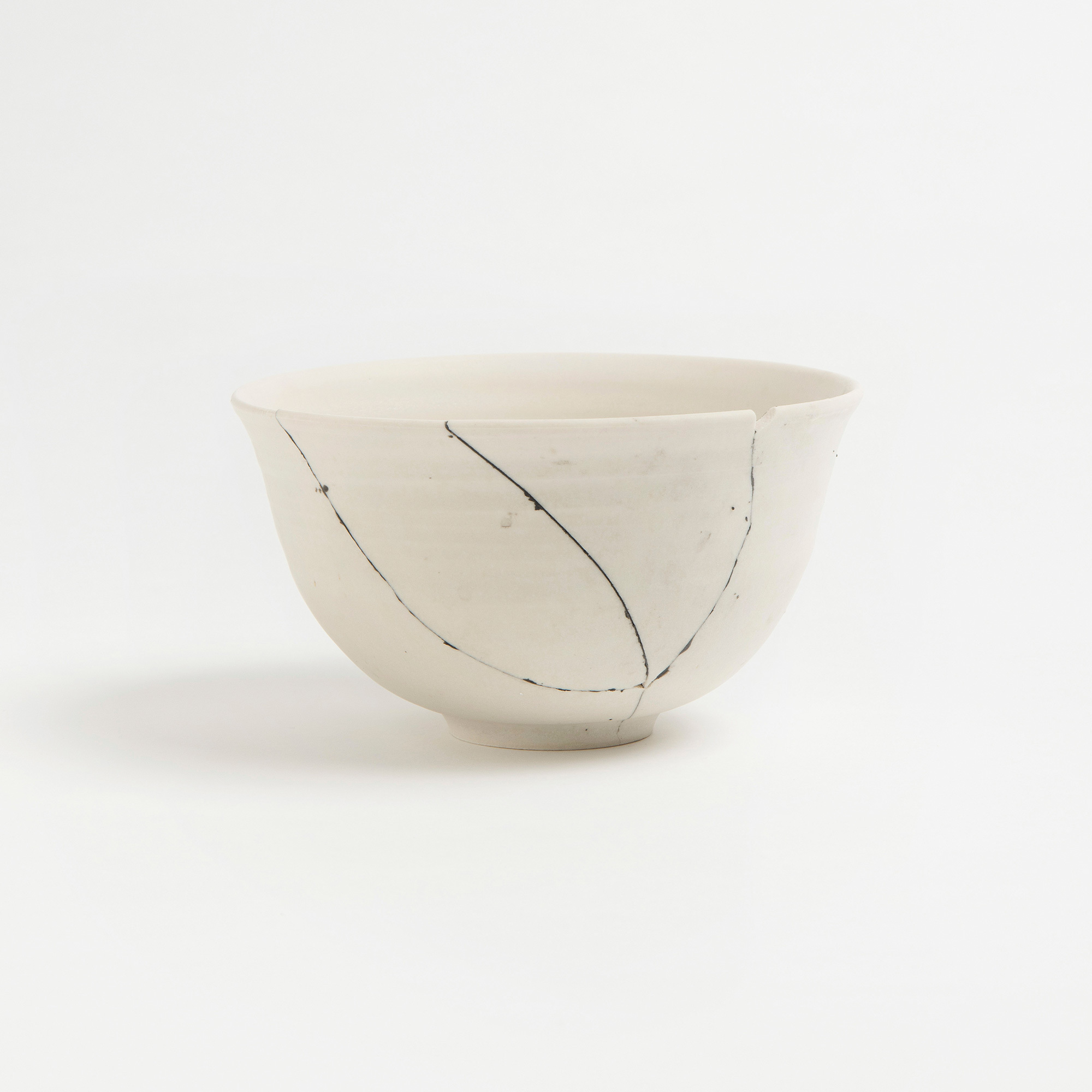 White Fracture Bowl No. 2 Unique Piece - White Fracture 2 Series Bowl Romy Northover Ceramics The Garnered 2