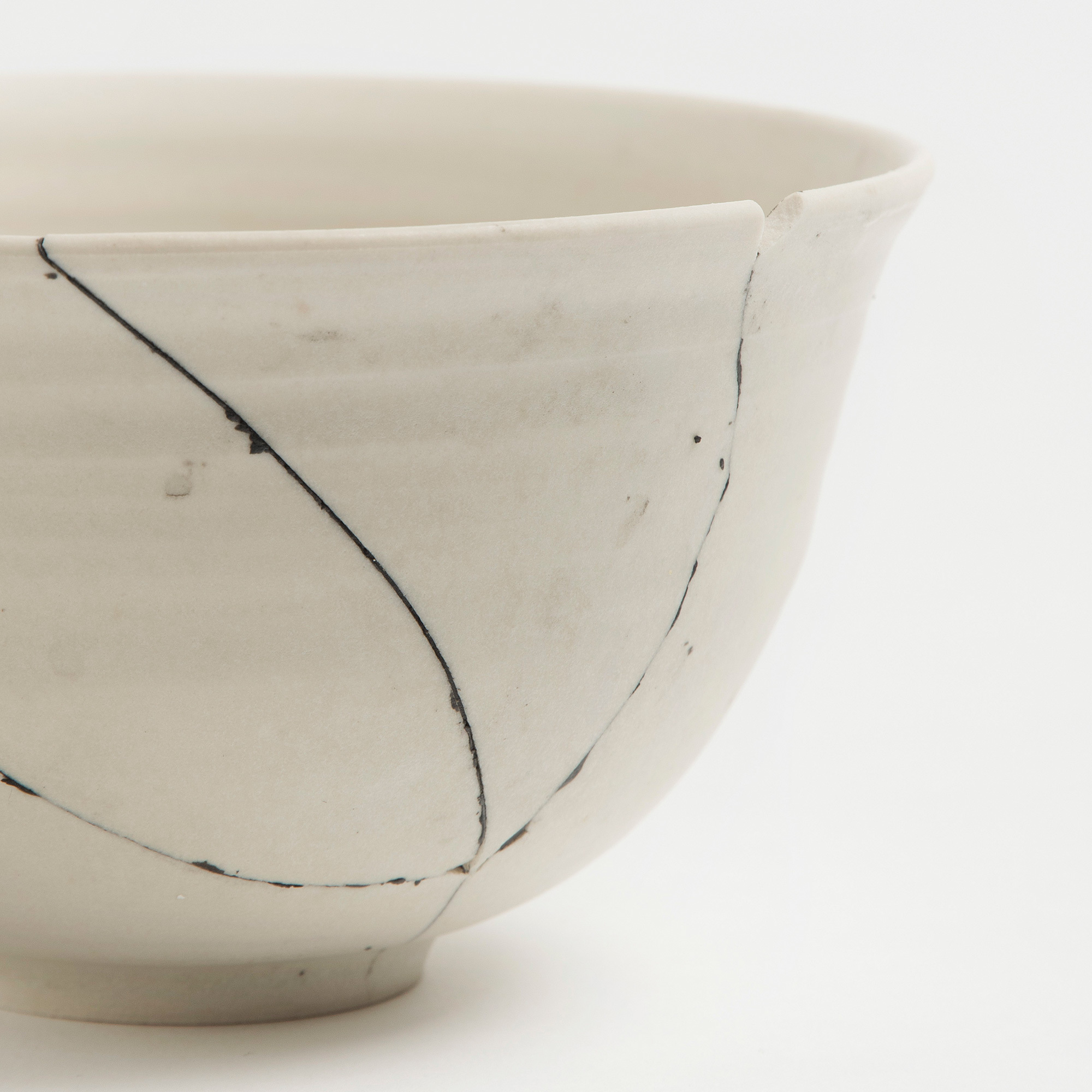 White Fracture Bowl No. 2 Unique Piece - White Fracture 2 Series Bowl Romy Northover Ceramics The Garnered