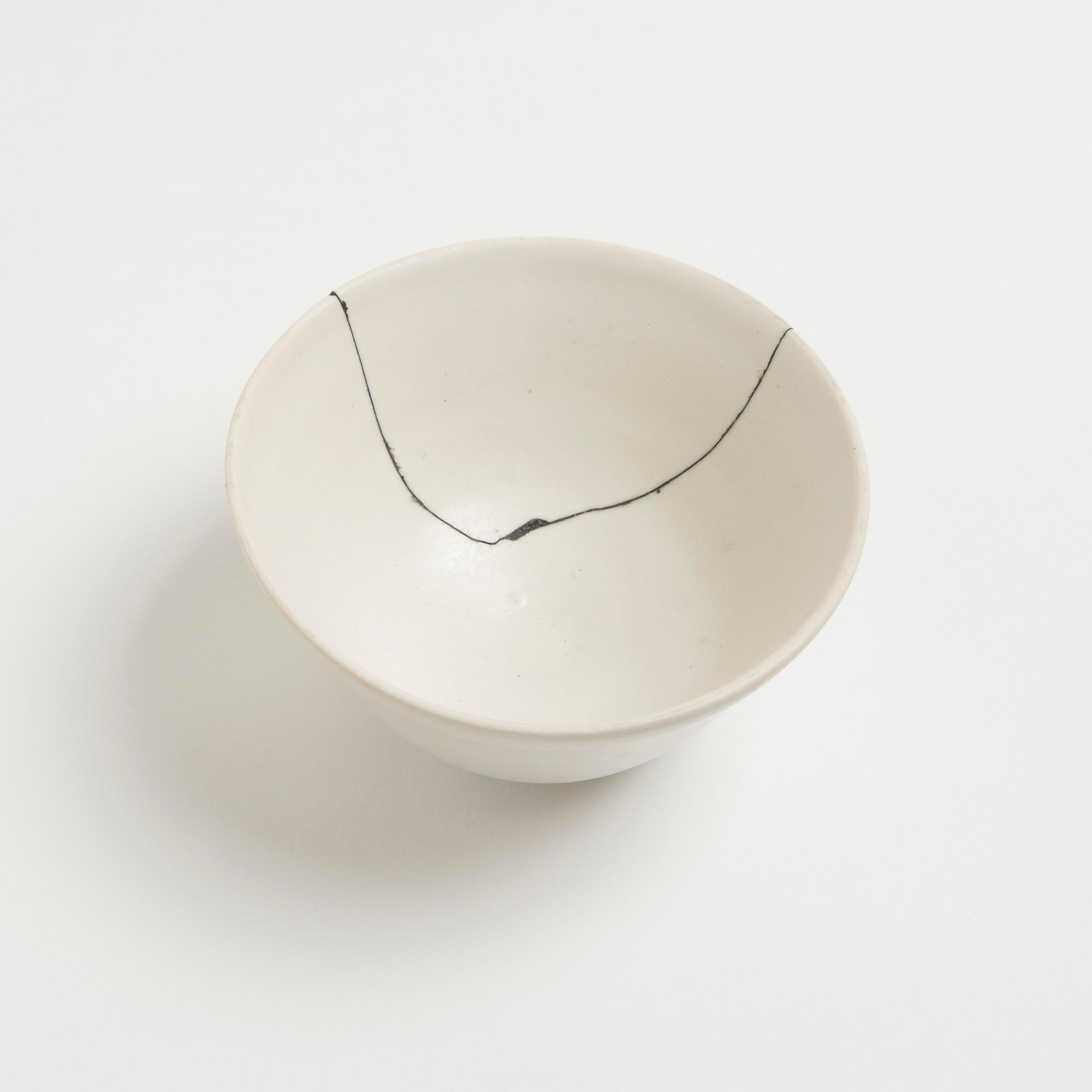 White Fracture Bowl No. 3 Unique Piece - White Fracture 3 Series Bowl Romy Northover Ceramics The Garnered 1