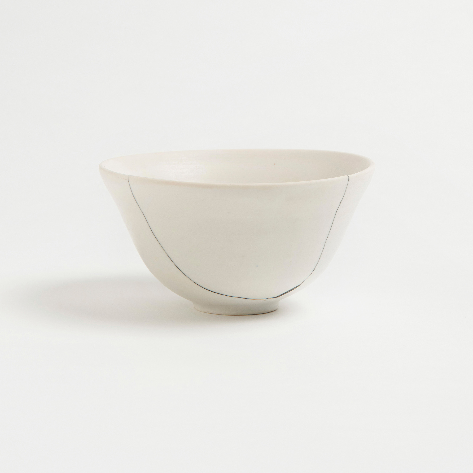 White Fracture Bowl No. 3 Unique Piece - White Fracture 3 Series Bowl Romy Northover Ceramics The Garnered 2