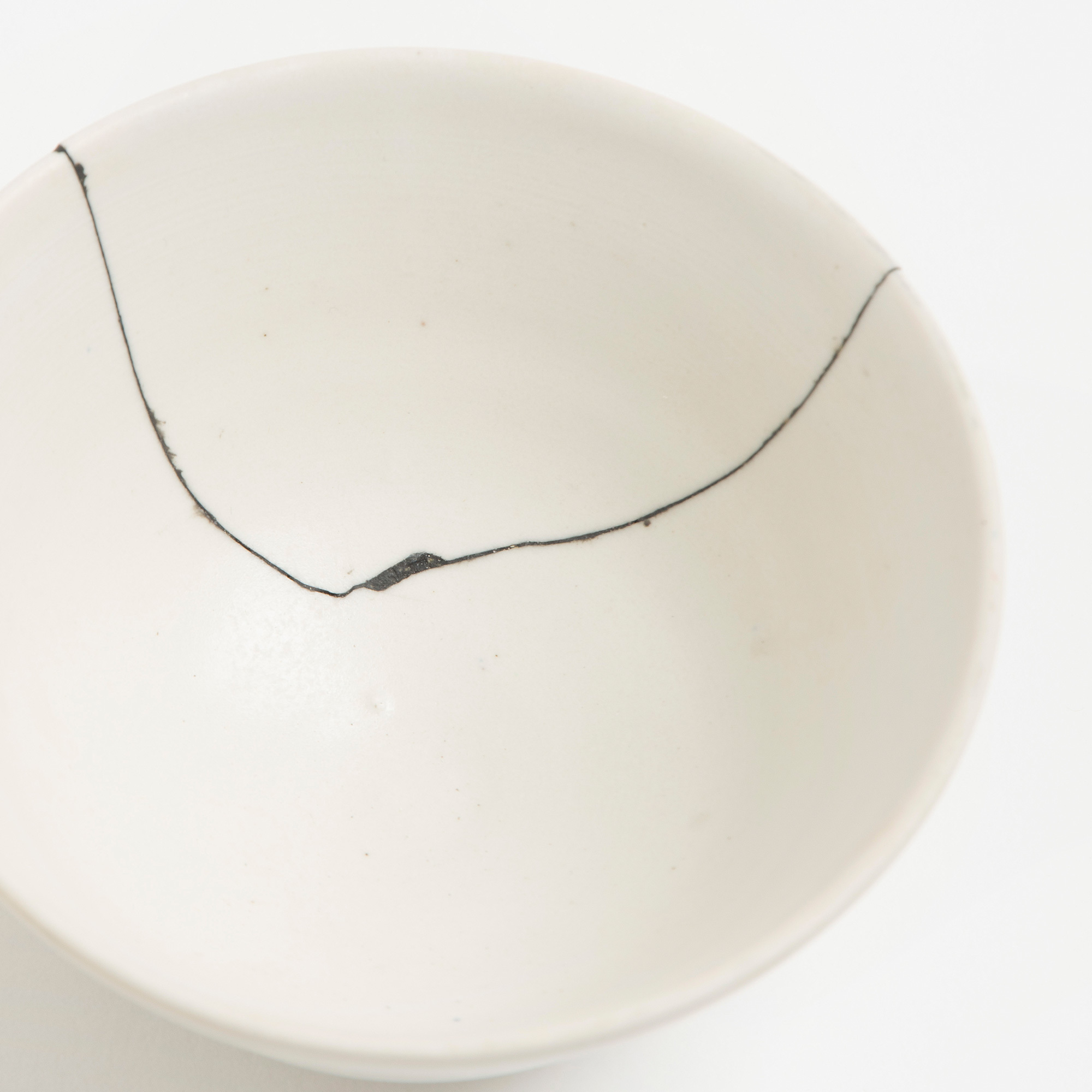 White Fracture Bowl No. 3 Unique Piece - White Fracture 3 Series Bowl Romy Northover Ceramics The Garnered