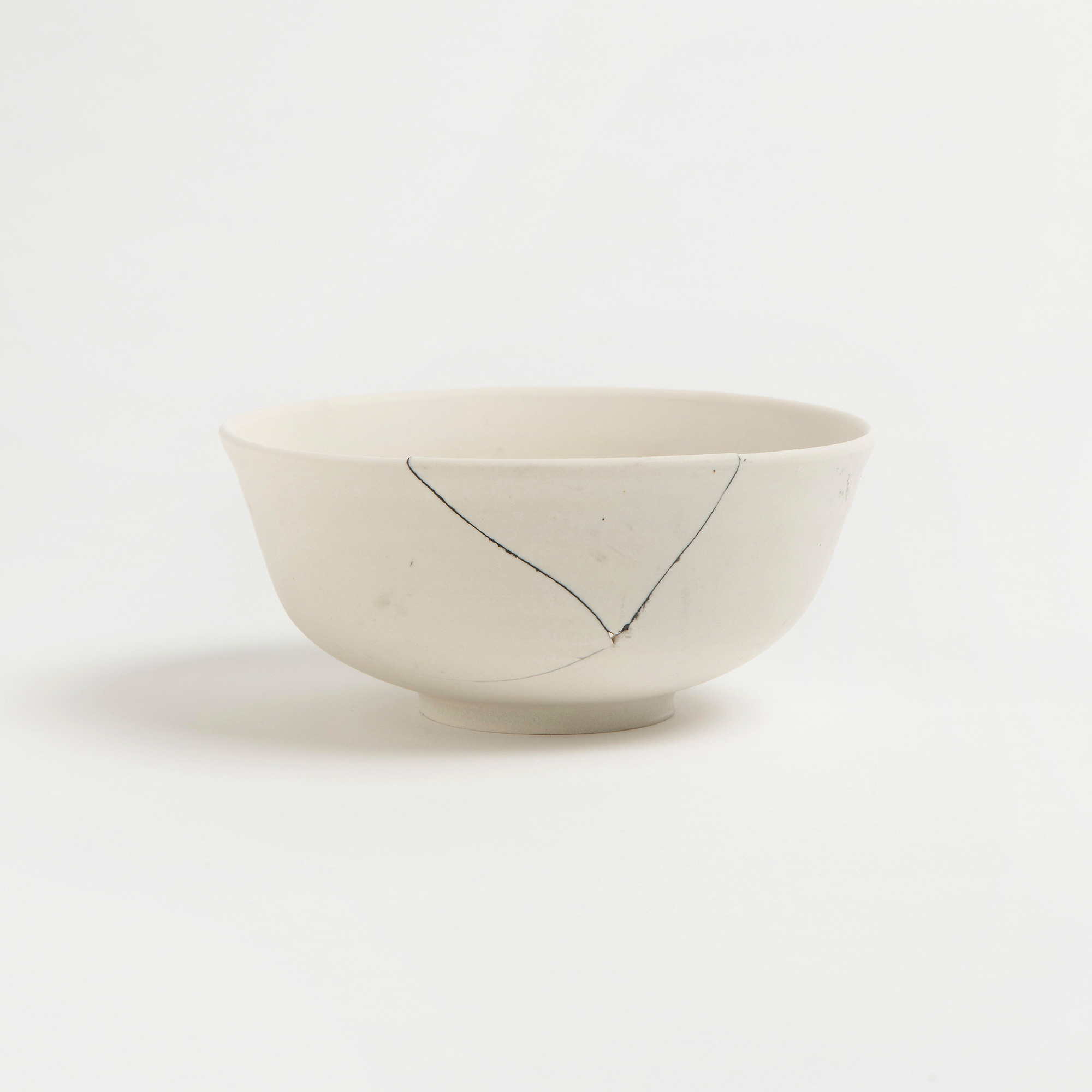 White Fracture Bowl No. 4 Unique Piece - White Fracture 4 Series Bowl Romy Northover Ceramics The Garnered 2