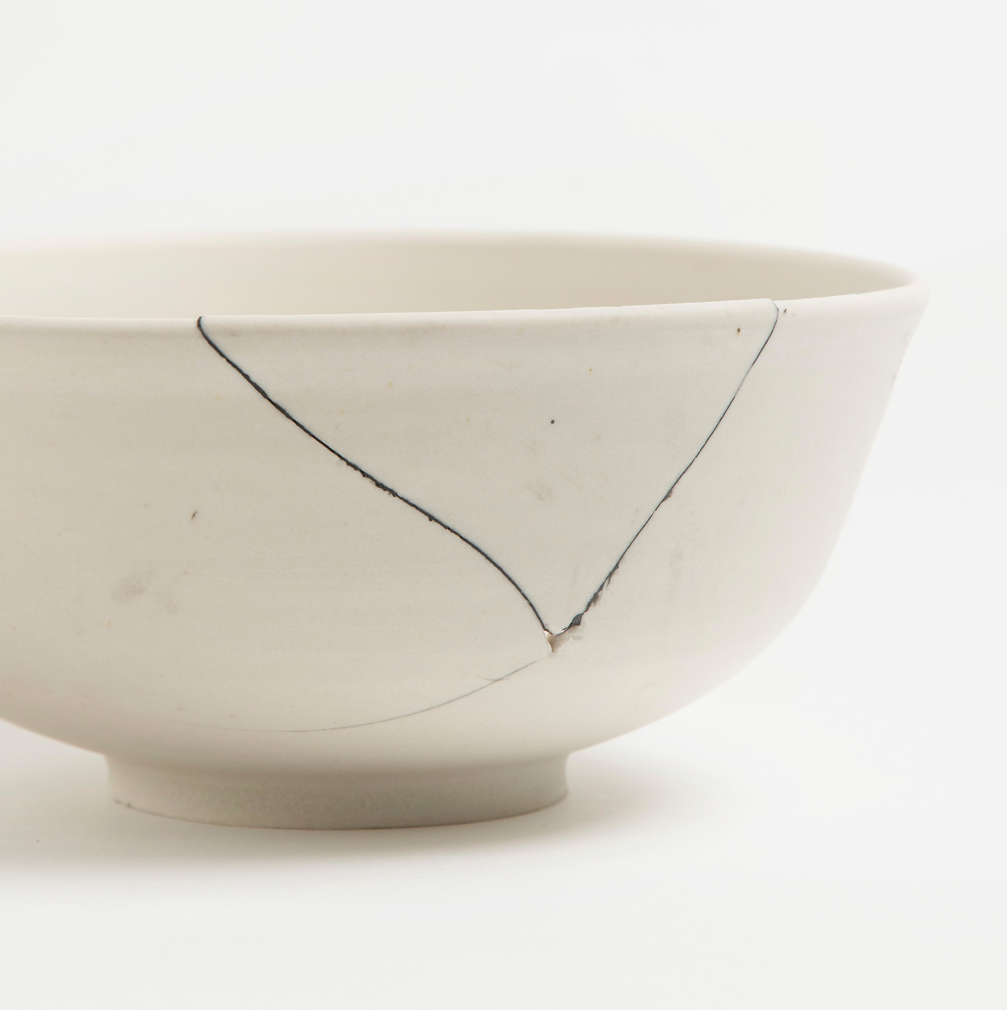 White Fracture Bowl No. 4 Unique Piece - White Fracture 4 Series Bowl Romy Northover Ceramics The Garnered