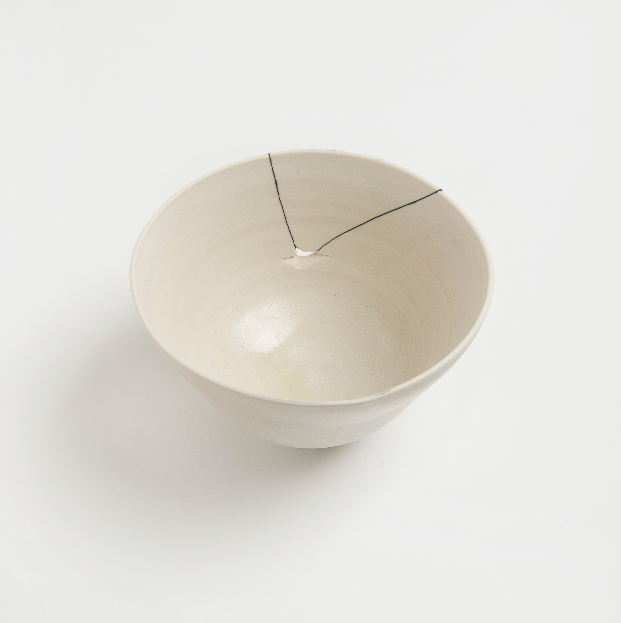 White Fracture Bowl No. 5 Unique Piece - White Fracture 5 Series Bowl Romy Northover Ceramics The Garnered 1