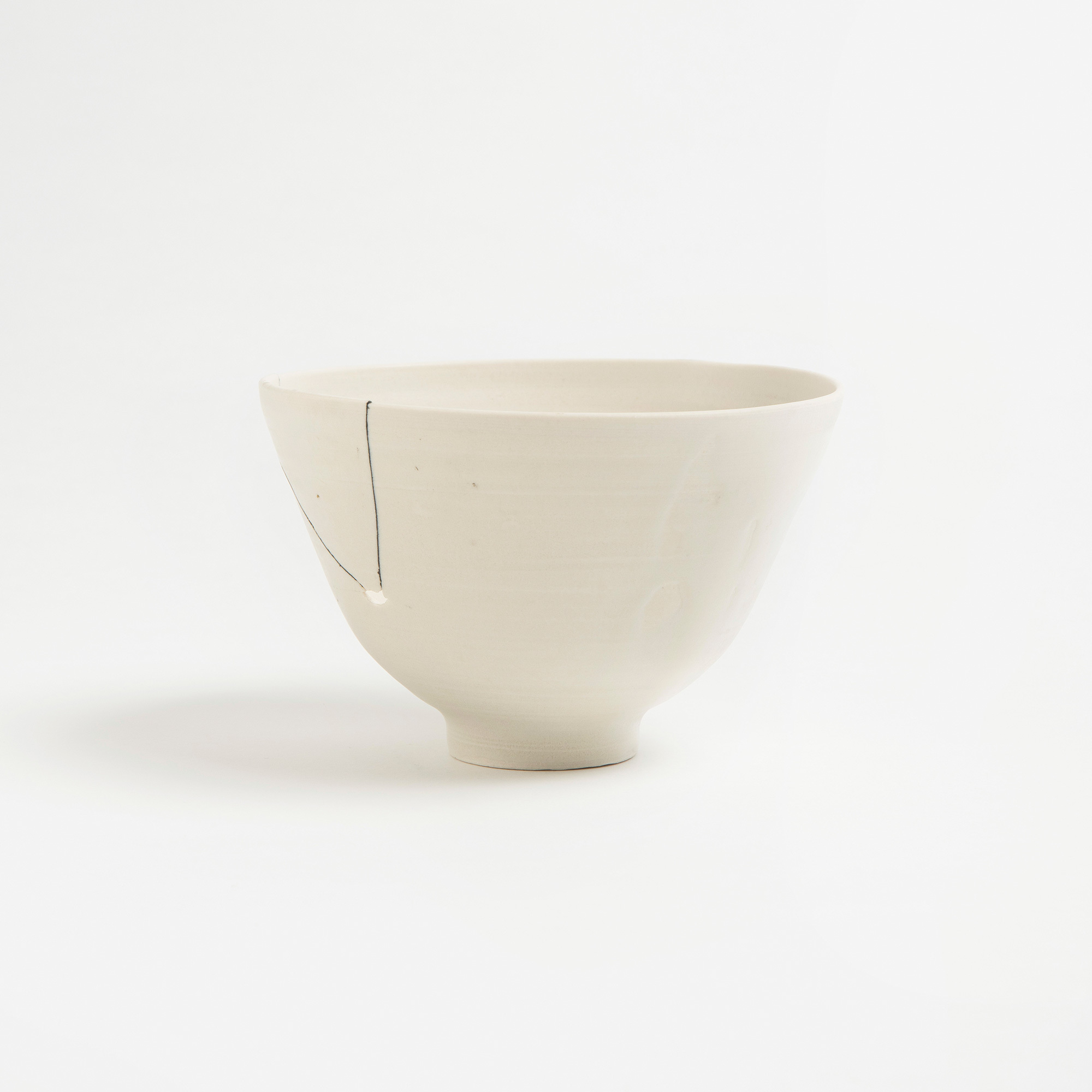 White Fracture Bowl No. 5 Unique Piece - White Fracture 5 Series Bowl Romy Northover Ceramics The Garnered 2
