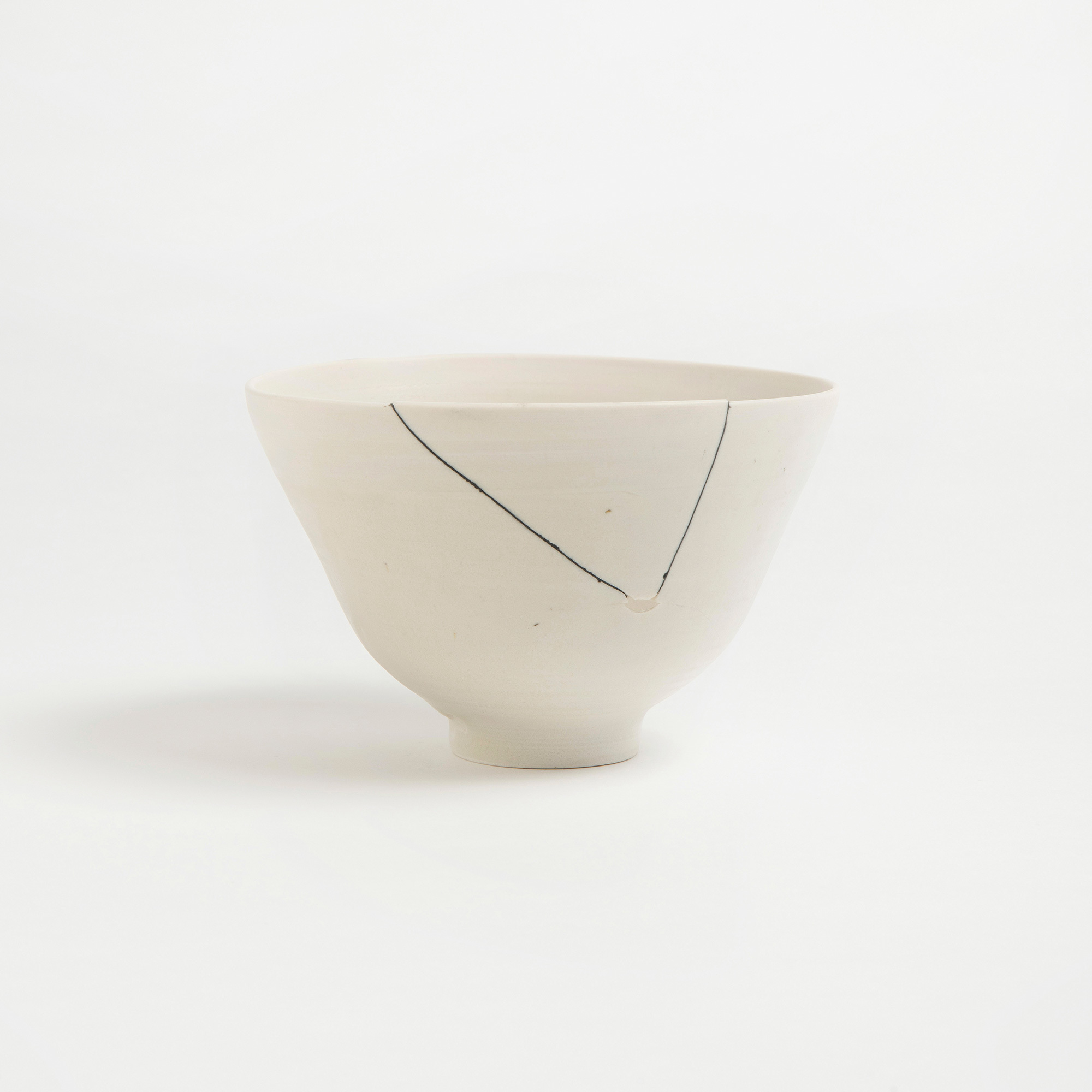 White Fracture Bowl No. 5 Unique Piece - White Fracture 5 Series Bowl Romy Northover Ceramics The Garnered 3