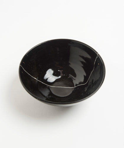 The Garnered - Black Fracture 1 Series Bowl Romy Northover Ceramics The Garnered 1