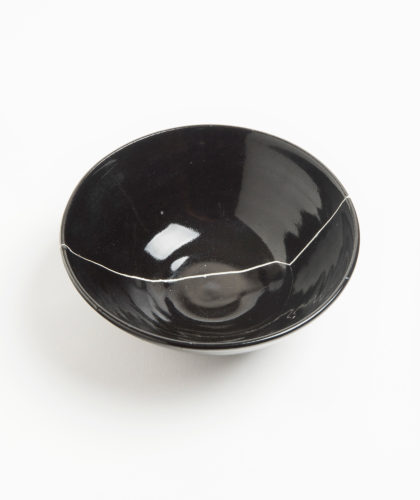 The Garnered - Black Fracture 2 Series Bowl Romy Northover Ceramics The Garnered 1