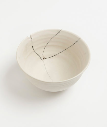 The Garnered - White Fracture 2 Series Bowl Romy Northover Ceramics The Garnered 1