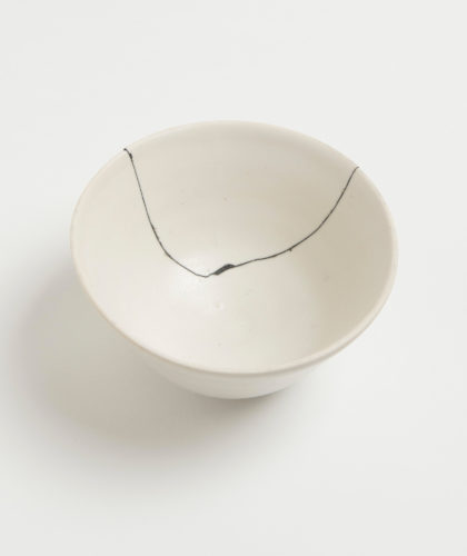 The Garnered - White Fracture 3 Series Bowl Romy Northover Ceramics The Garnered 1