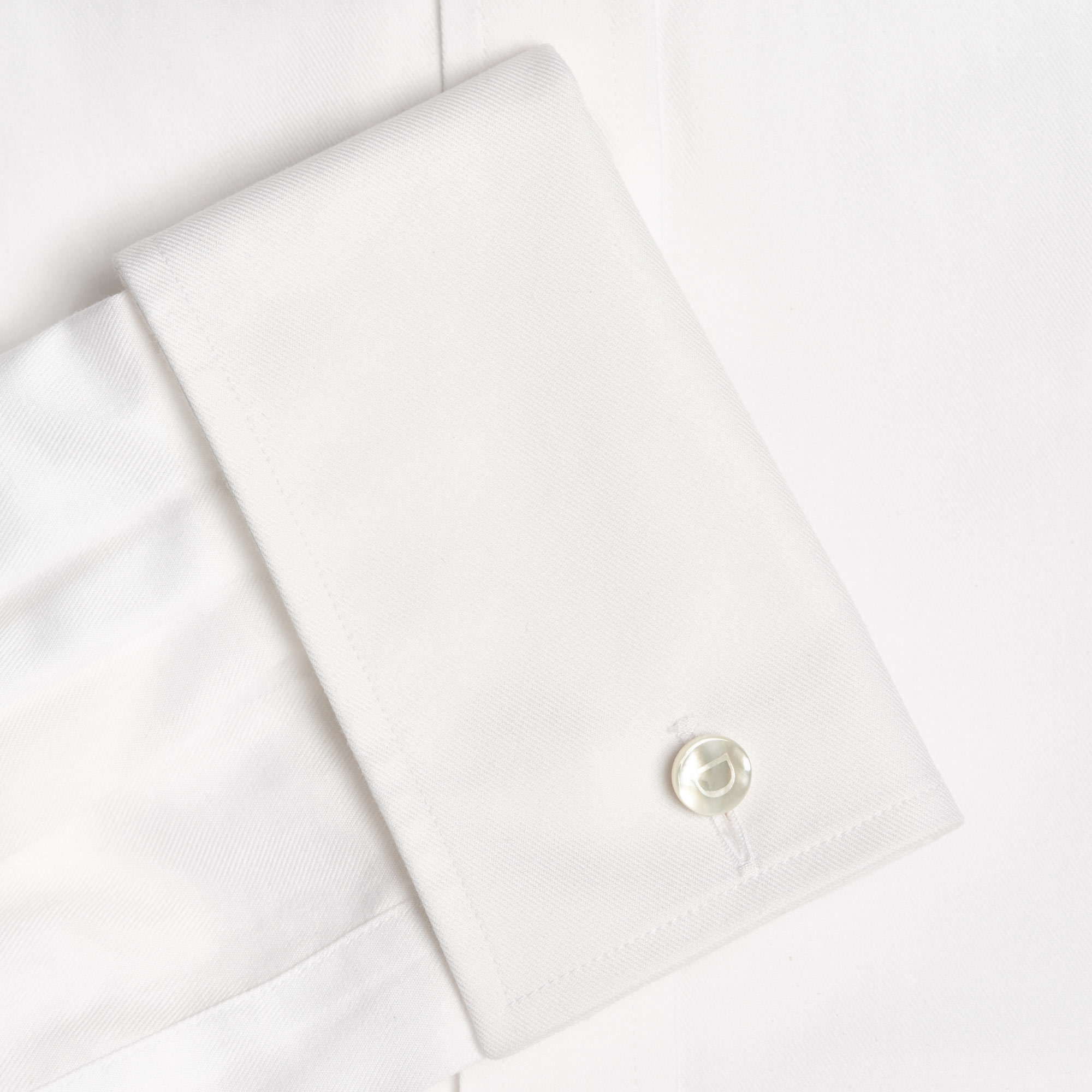 Mother-of-Pearl Initial Alphabet Cufflinks - D Day Alphabet Samuel Gassmann Cufflinks The Garnered 90