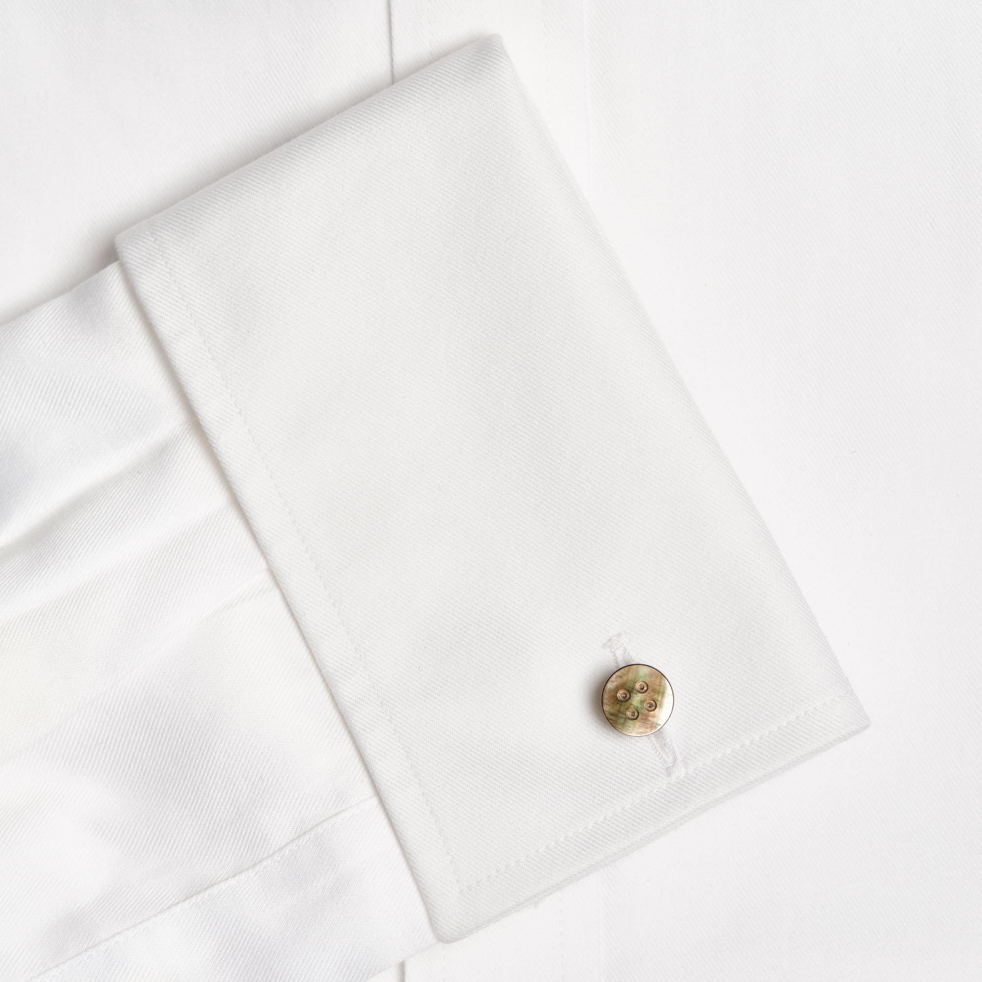 Grey Mother-of-Pearl Archetype Evening Cufflinks - Evening Button Samuel Gassmann Cufflinks The Garnered 103