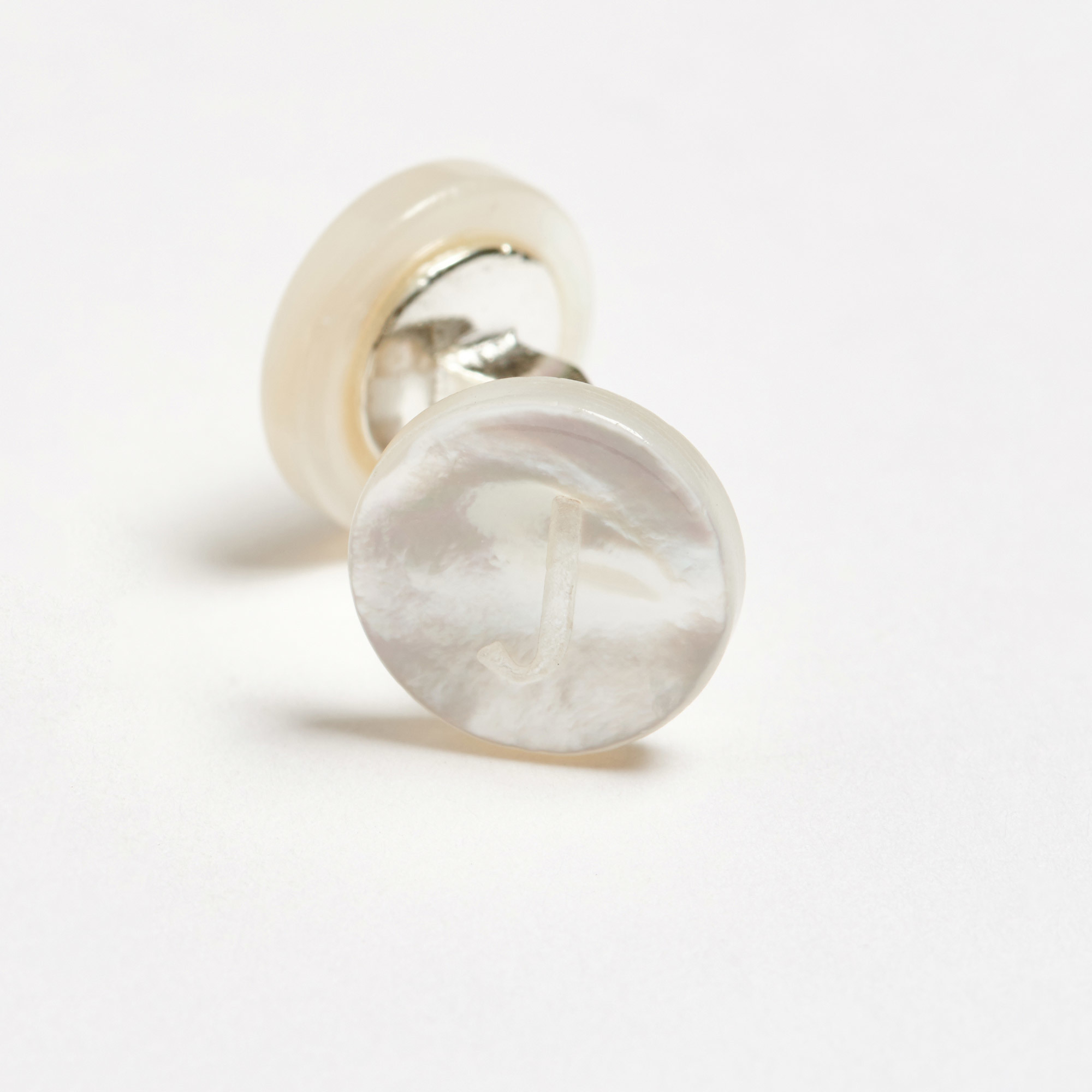 Mother-of-Pearl Initial Alphabet Cufflinks - J Day Alphabet Samuel Gassmann Cufflinks The Garnered 69C