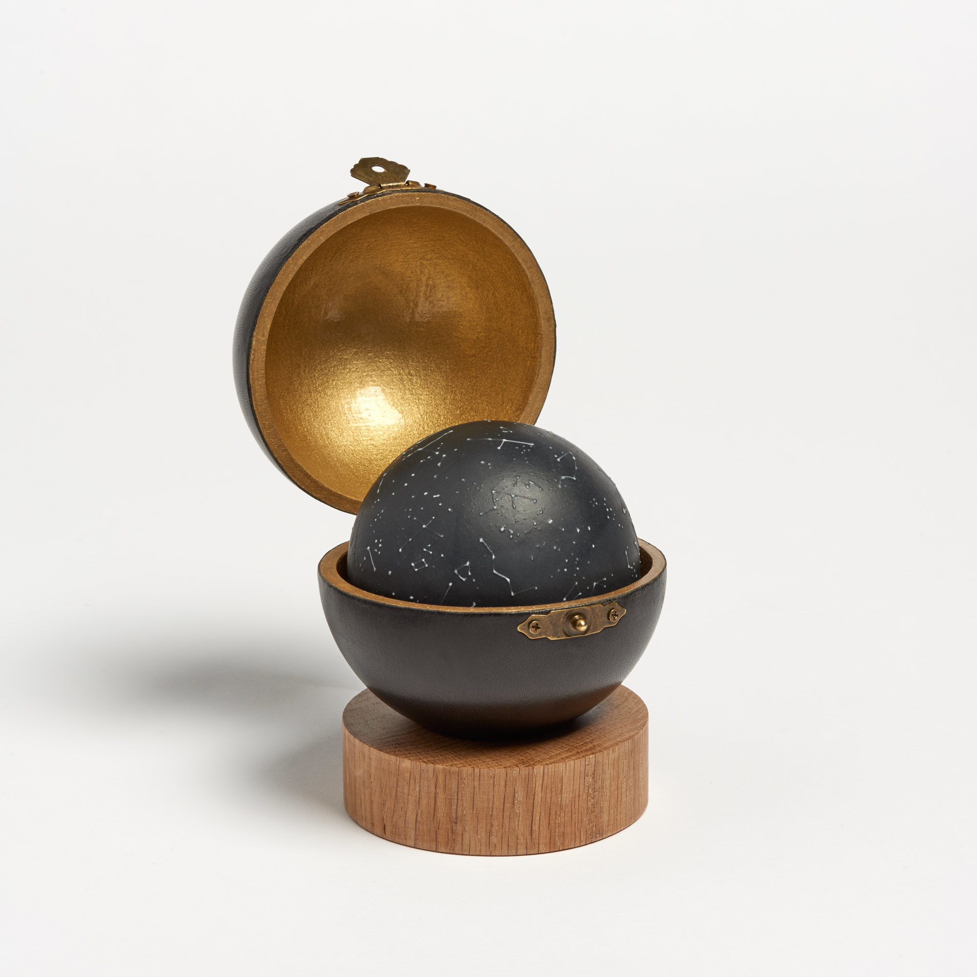 Hand-Painted Ceramic Black Celestial Globe - Black Celestial Globe The Little Globe Co The Garnered 3