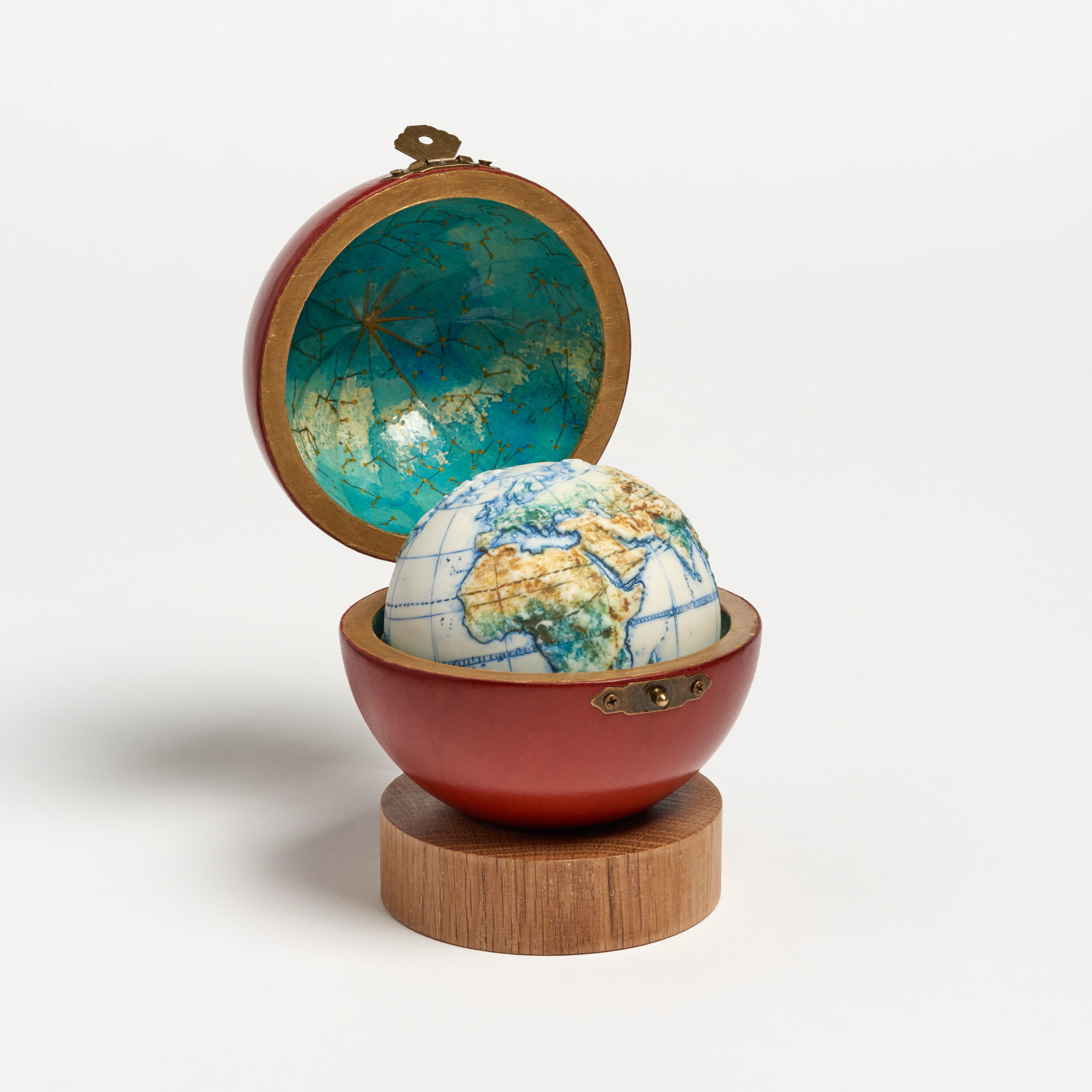 land and sea ceramic hand painted globe the garnered