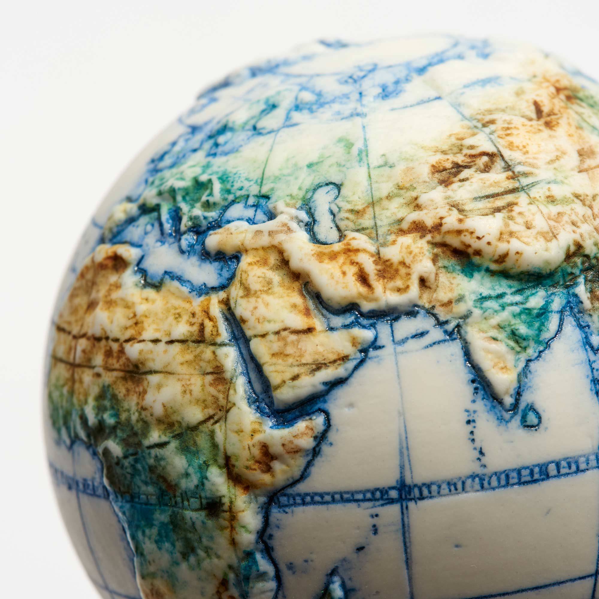 Hand-Painted Ceramic Spice Globe - Small World Globe The Little Globe Co The Garnered 14