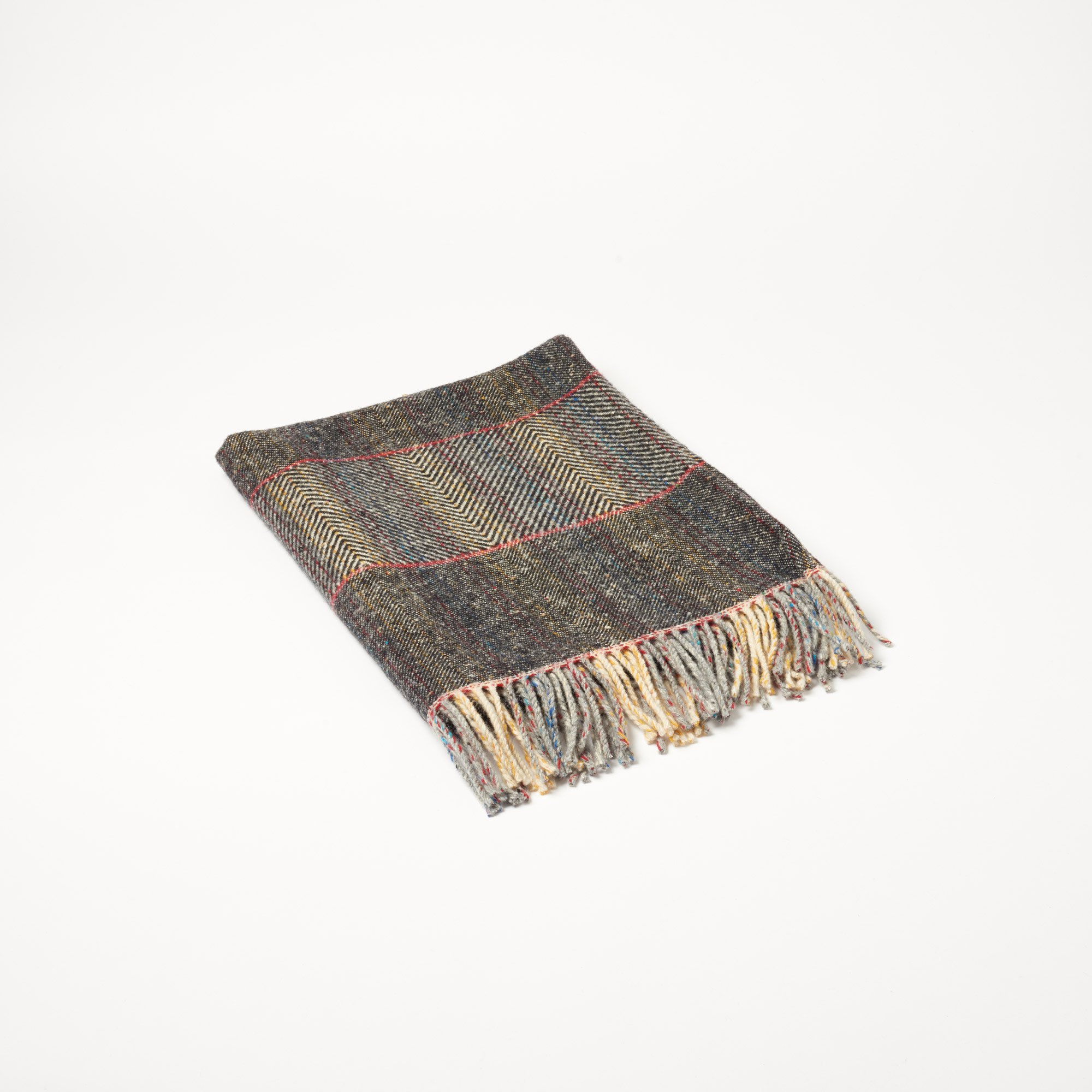 Handmade Merino Wool Indian Shawl - Shawl The Tweed Project Textiles The Garnered 11B
