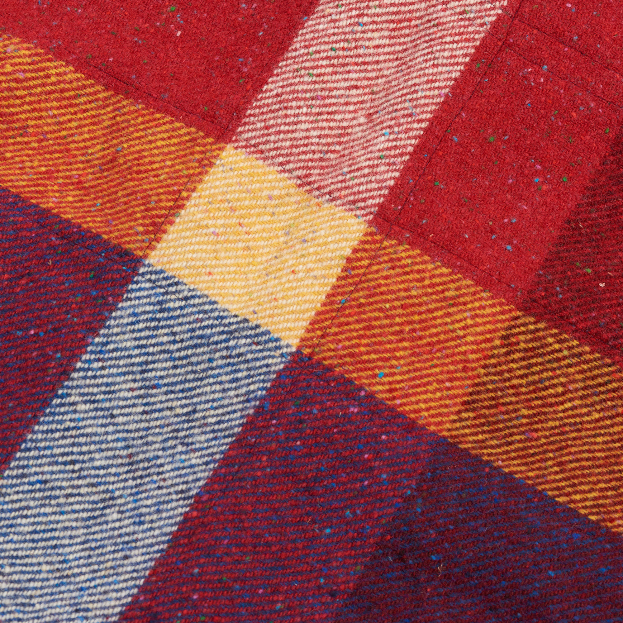 Large Tartan Handmade Tasselled Blanket - Tasseled Blanket The Tweed Project Textiles The Garnered Detail Smooth