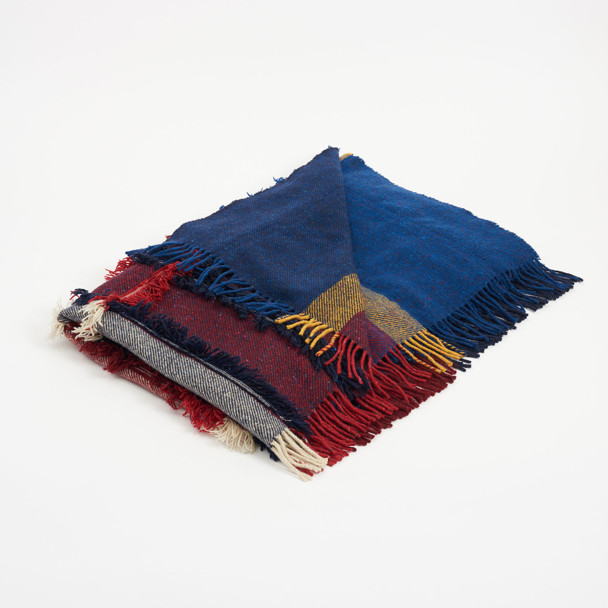 Large Tartan Handmade Tasselled Blanket - Tasseled Blanket The Tweed Project Textiles The Garnered Detail