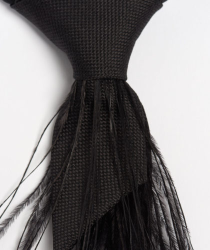 The Garnered - Black Feather Tie Maison F Ties The Garnered 47