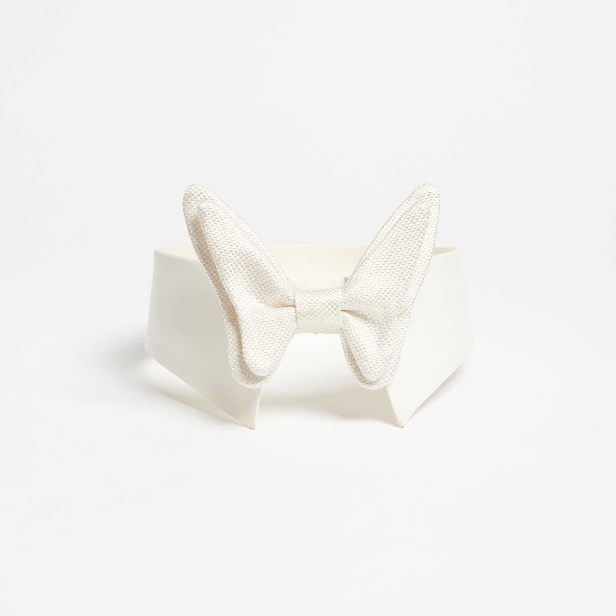 Butterfly White Matte Silk Magnetic Bow-Tie - Bowtie Maison F Ties The Garnered 23