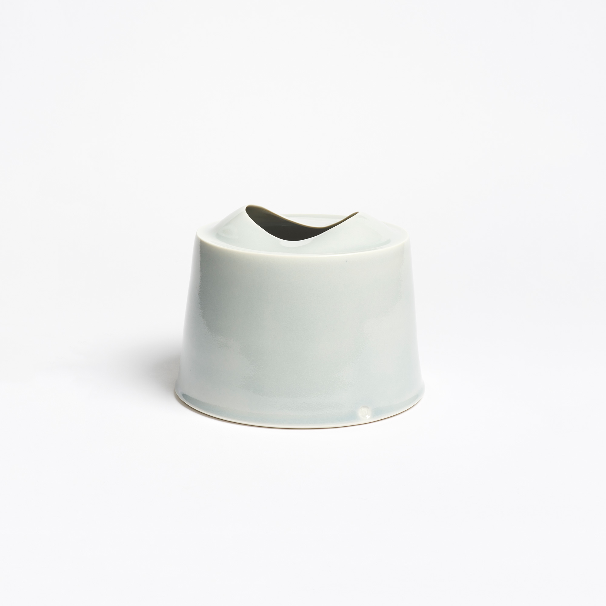 Small Wide Grey Vessel - 90 Grey Wide Vessel Small Tanya Gomez Ceramics The Garnered 52