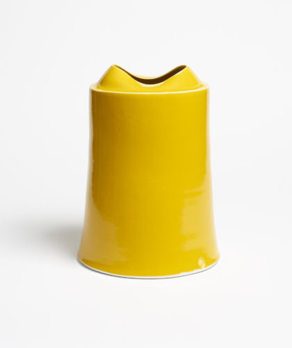 The Garnered - Yellow Tall Vessel Small Medium Tanya Gomez Ceramics The Garnered 41