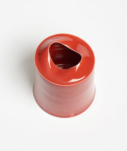 The Garnered - Red Small Tall Vessel Tanya Gomez Ceramics The Garnered 7