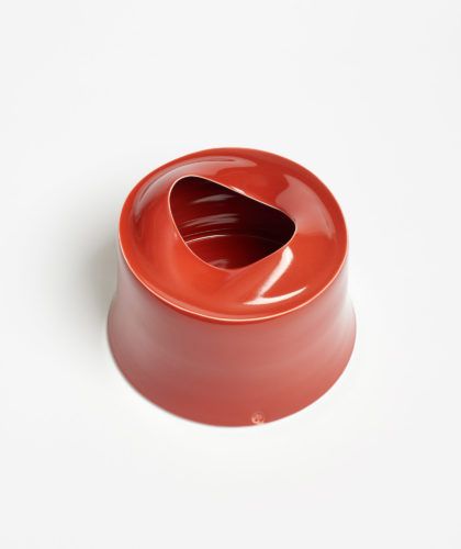 The Garnered - Red Small Wide Vessel Tanya Gomez Ceramics The Garnered 3