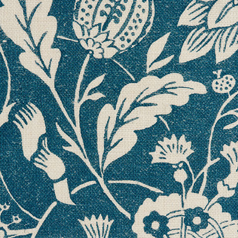 The Garnered - Antoinette Poisson Fabric Indienne Bleu The Garnered Thumbnail