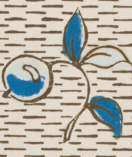 The Garnered - Antoinette Poisson Wallpaper Blue Berries The Garnered Detail Thumbnail