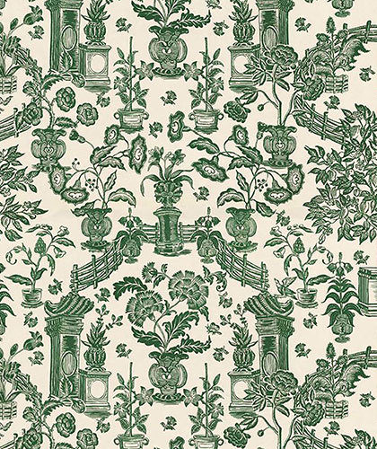 The Garnered - The Garnered Antoinette Poisson Jardin Wallpaper Green Full Thumbnail