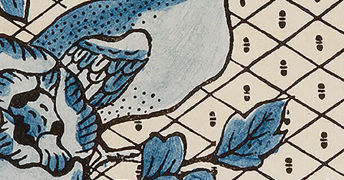 Ribbons Birds Wallpaper In Blue The Garnered