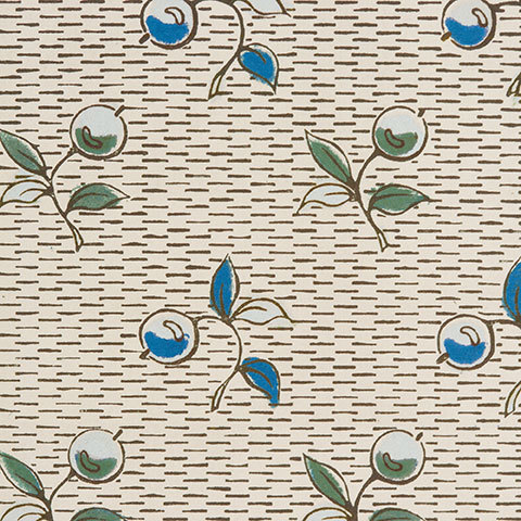 The Garnered - Antoinette Poisson Wallpaper Baies Bleu Vert The Garnered Thumbnail