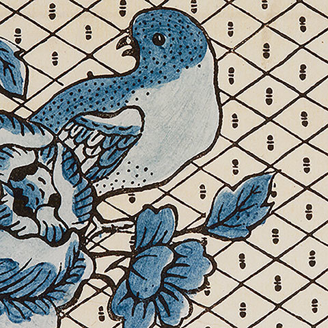 The Garnered - Antoinette Poisson Wallpaper Rubans Et Oiseaux 2 The Garnered Thumbnail