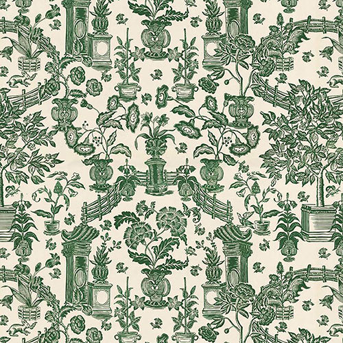 The Garnered - The Garnered Antoinette Poisson Jardin Wallpaper Green Full Thumbnail