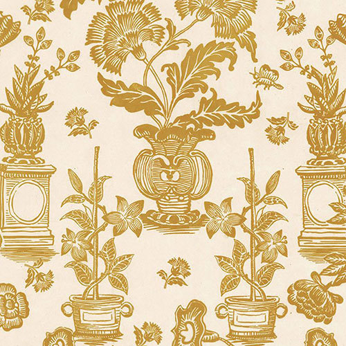 The Garnered - The Garnered Antoinette Poisson Jardin Wallpaper Yellow Full Thumbnail