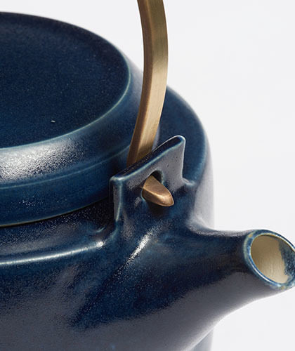 The Garnered - Arielle De Gasquet Small Midnight Blue Teapot The Garnered Detail Thumb