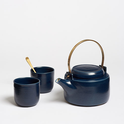 The Garnered - Arielle De Gasquet Midnight Blue Teapot Set The Garnered Thumb