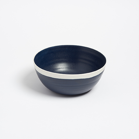 The Garnered - Arielle De Gasquet Navy White Salad Bowl The Garnered Thumbnail