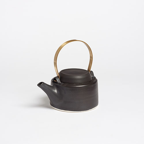 The Garnered - Arielle De Gasquet Small Matte Black Teapot The Garnered Thumb