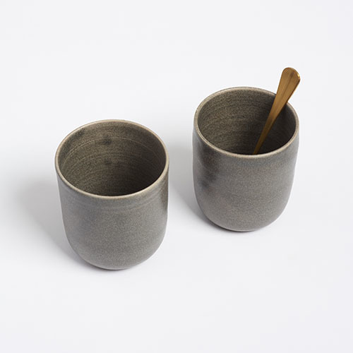 The Garnered - Arielle De Gasquet Tall Dark Grey Handmade Beakers The Garnered Thumb