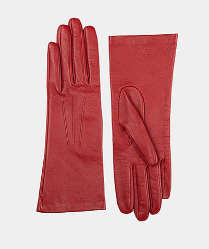 The Garnered - The Garnered Causse Ladies Leather Gloves Red Jackie Thumbnail