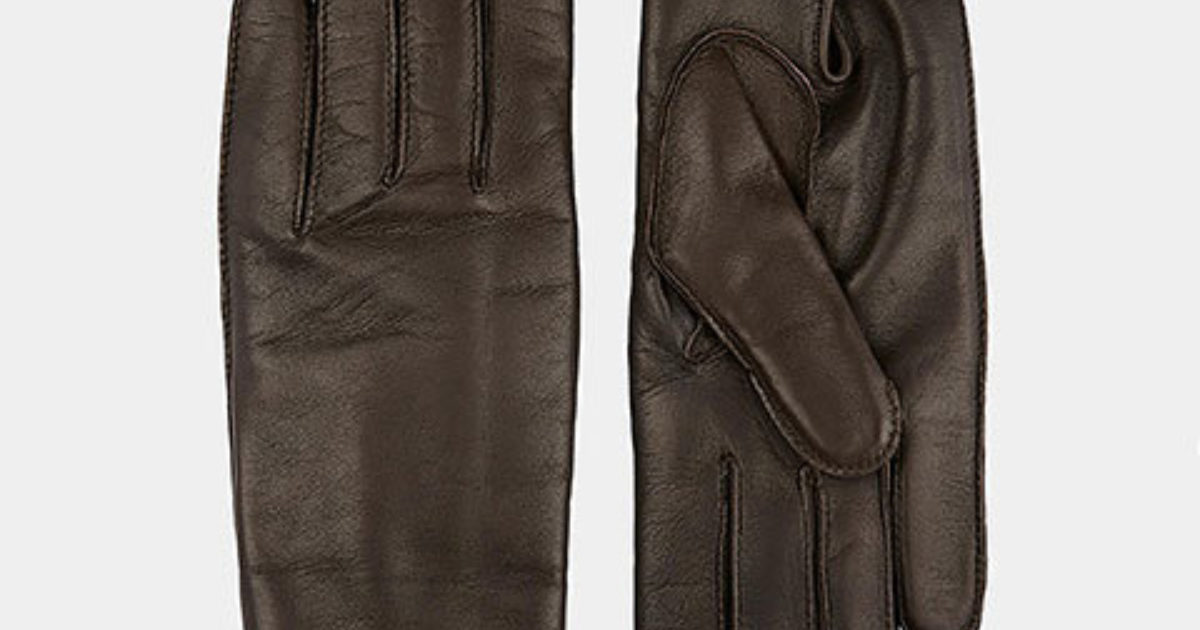 Lauer Men's Leather Lauer Gloves in Brown - 1854X-