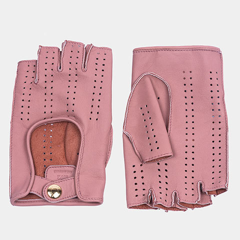 The Garnered - The Garnered Causse Ladies Leather Driving Gloves Cameo Brown Bolide Thumbnail