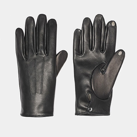 The Garnered - The Garnered Causse Ladies Leather Gloves Oscar Black Thumbnail