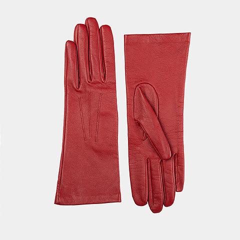 The Garnered - The Garnered Causse Ladies Leather Gloves Red Jackie Thumbnail