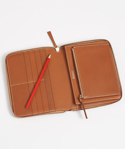 The Garnered - Connolly Tan Leather Zip Wallet Coin Purse The Garnered Pencil Thumbnail