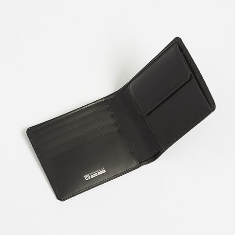 The Garnered - Connolly Black Leather Wallet The Garnered Open Thumbnail