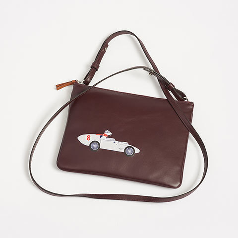 The Garnered - Connolly Burgundy Leather Car Pouch The Garnered Thumbnail